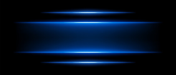 Abstract glowing blue light beams dark background. Four parallel neon streaks create a futuristic energy effect with smooth gradients radiant glow. Vibrant illumination modern digital aesthetic