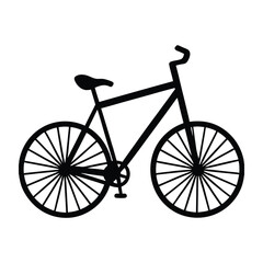 Bicycle Silhouette vector on white background