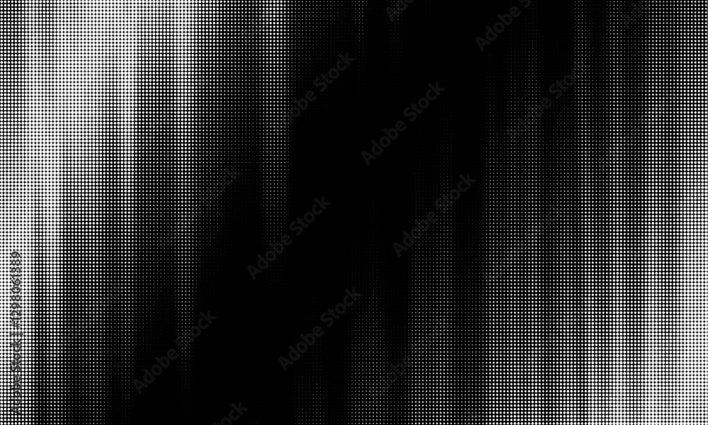 Poster monochrome gradient halftone dots background. vector illustration. abstract grunge dots on black bac