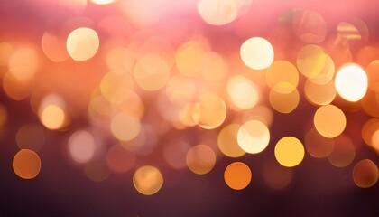 Soft bokeh background: warm orange, pink, gold evokes dreamy romance. Gentle & luminous. Ideal for romantic themes & soft, blended backgrounds.

