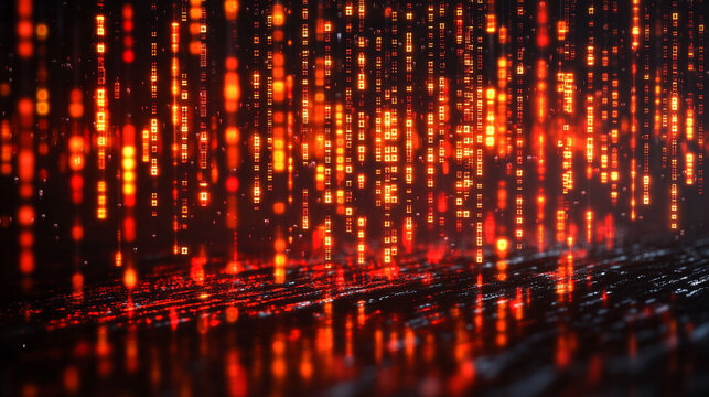 Mysterious hooded figure surrounded by glowing digital matrix rain effect with binary code fragments scattered across dark atmospheric scene symbolizing cyber security encryption and digital secrecy

