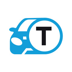 Fototapeta premium Car Logo combine with letter T vector template