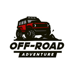 Fototapeta premium offroad adventure car logo