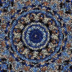 Bright abstract mosaic seamless pattern. Vector background. Endless texture. Ceramic tile fragments.