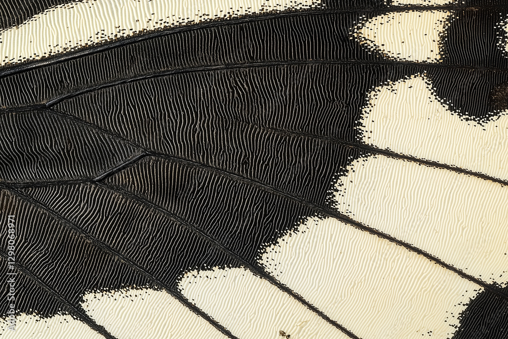 Aufkleber close up of butterfly wing showing intricate texture and patterns