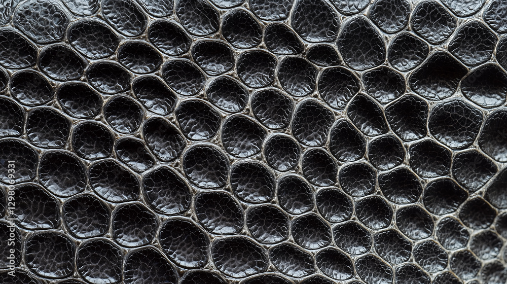 Poster Detailed image of reptile skin texture with hexagonal scales