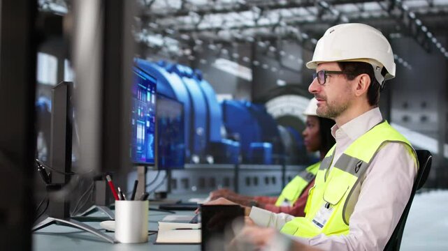 Workers Using Scada Software