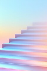 Obraz premium Softly layered steps blend pastel colors, creating serene, dream