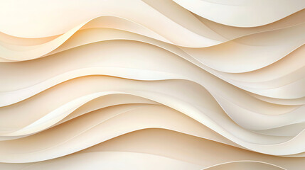 Soft beige waves create calming abstract background, perfect for design projects. gentle curves and layers evoke sense of tranquility and elegance