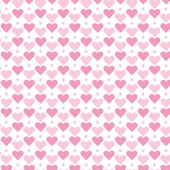 Pink Hearts seamless pattern design