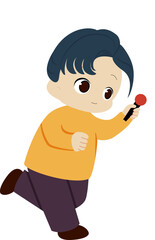 Press Reporter Sprinting with Microphone for Exclusive Interviewee