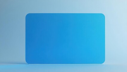 Blue Light Screen Protector. Blue blank card on soft light background,