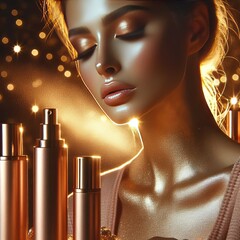 Setting Spray Illuminating A setting spray with shimmer particle