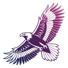 a-modern-eagle-icon-with-extended-wings--vector