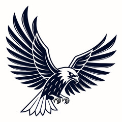 a-modern-eagle-icon-with-extended-wings--vector