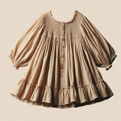 Smock Dress A loose fitting gathered or shirred dress often with