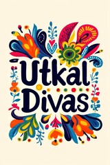 Fototapeta premium Celebration of Utkal Divas showcasing vibrant colors and artistic designs representing Odisha's culture and heritage. Odisha Day