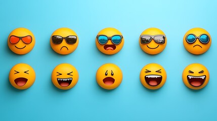 Happy Emojis Background