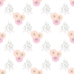 Spring Vintage Floral Seamless Pattern