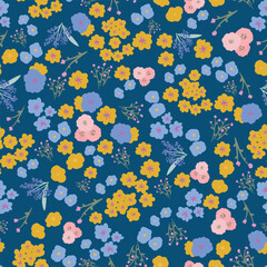 Spring Vintage Floral Seamless Pattern