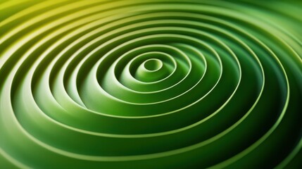 Obraz premium Green concentric circles abstract background