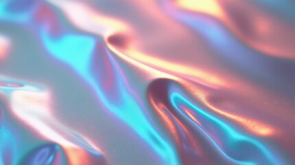 Fototapeta premium Iridescent Metallic Foil Close-Up