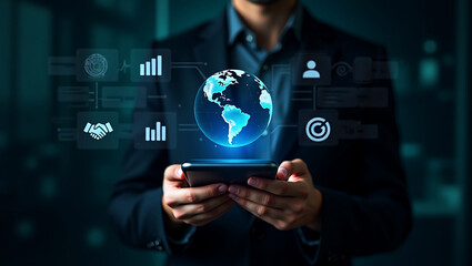 business Concept of teamwork and partnership. Hands join puzzle pieces in the office. business people putting the  team business.Finance and accounting concept. business woman working on desk using ca