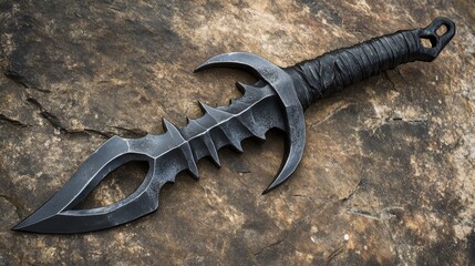 Obraz premium Intricate Dark Fantasy Blade - A Masterpiece of Metalwork