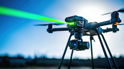 High-Tech Drone with Laser Shooting Mechanism for Capturing Unique Images