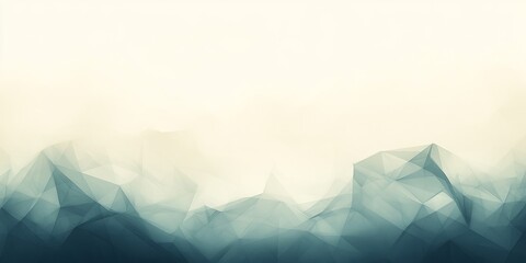 Abstract geometric landscape in shades of blue and white