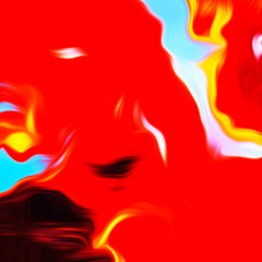 Abstract fluid art digital painting and dynamic swirling patterns with vibrant color transitions.