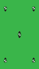 Green screen background, VFX motion tracking markers. Art design green screen backdrop template. Abstract concept video footage replacement tracking markers elements and icon.	