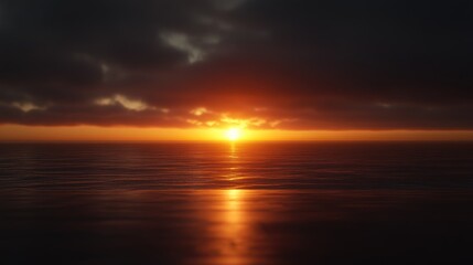 Fototapeta premium Serene sunset over calm ocean waters