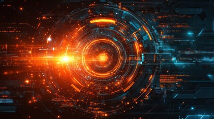 Obraz premium Abstract futuristic technology interface.