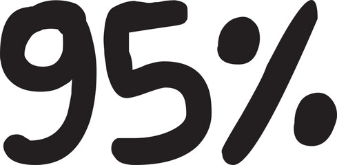 5 Percentage Discount Offer Number Typography Style A0609