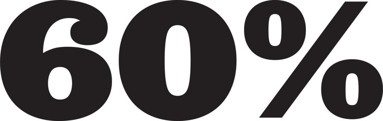 65 Percentage Discount Offer Number Typography Style A0640