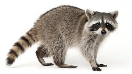 Obraz premium Raccoon on White Background