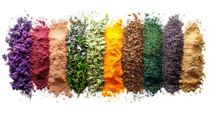 vibrant pile of spices in various colors, showcasing rich array of textures and flavors, perfect for culinary use or decoration