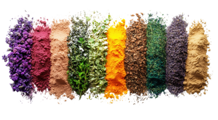 vibrant pile of spices in various colors, showcasing rich array of textures and flavors, perfect for culinary use or decoration