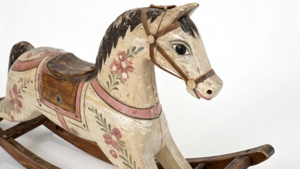 Vintage Wooden Rocking Horse Toy