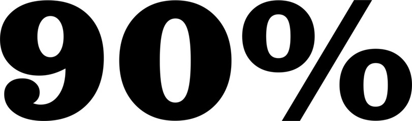95 Percentage Discount Offer Number Typography Style A0798