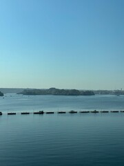 Scenery view of Aswan High Dam in sunny day, Egypt