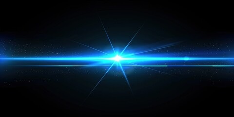 an abstract blue star burst light beam Minimalistic 
