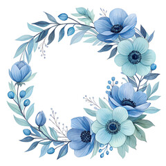 Obraz premium blue floral background with flowers