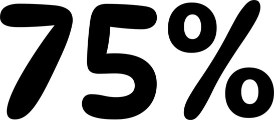80 Percentage Discount Offer Number Typography Style A0871