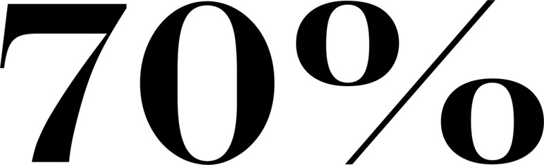 75 Percentage Discount Offer Number Typography Style A0908