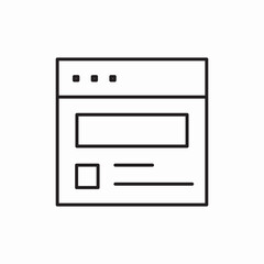 browser page icon vector sign