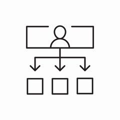 Organization structure hierarchy icon vector sign