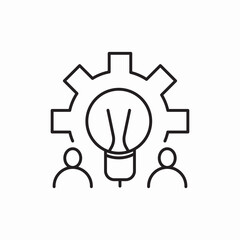 Team idea innovation icon vector sign