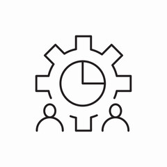 Obraz premium User gear settings icon vector sign